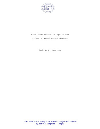 Alfred A. Knopf’s Borzoi Devices